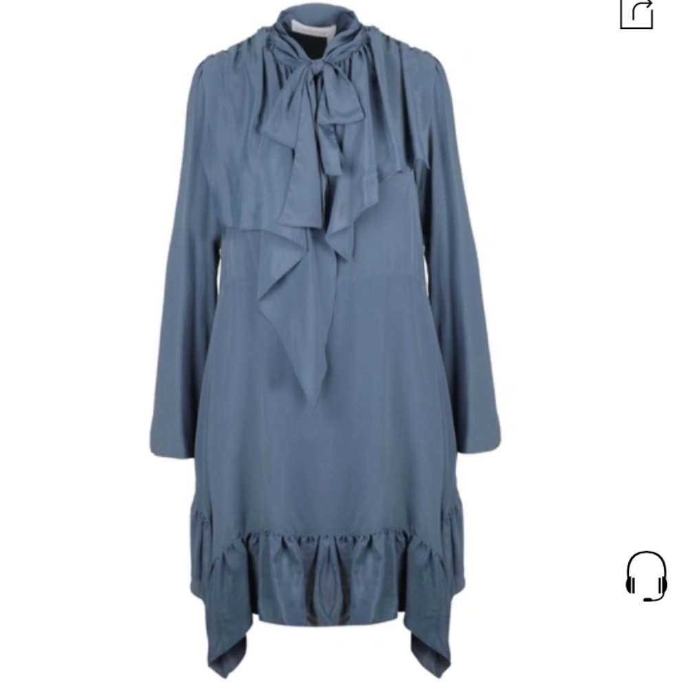 See By Chloe Silk Blend Ruffle Dress